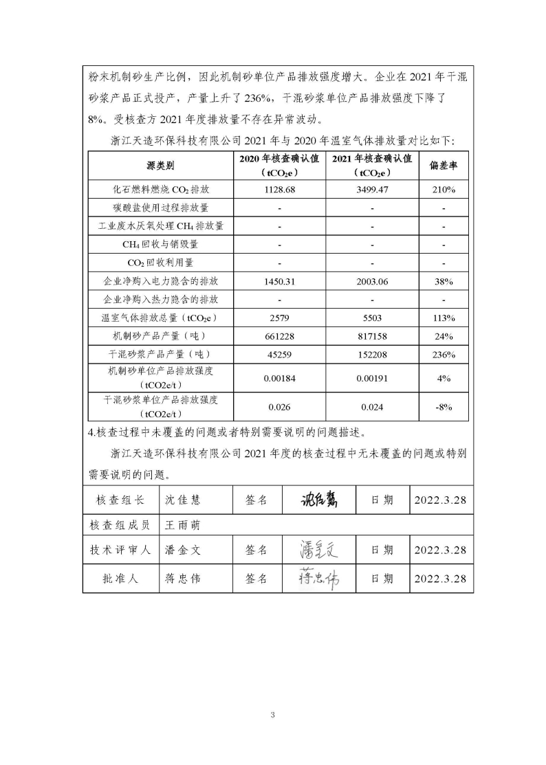浙江天造環(huán)?？萍加邢薰?021年度碳核查報(bào)告.