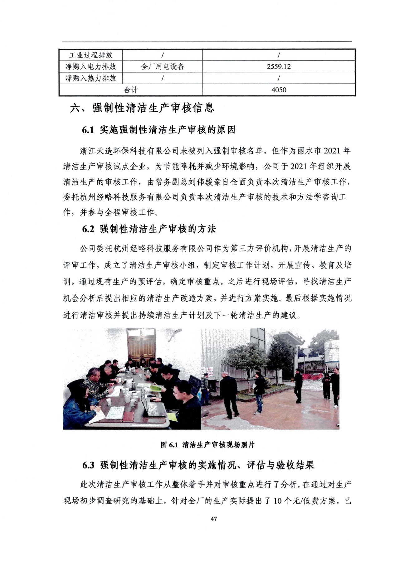 2022浙江天造環(huán)保科技有限公司環(huán)境信息依法披露年度報(bào)告