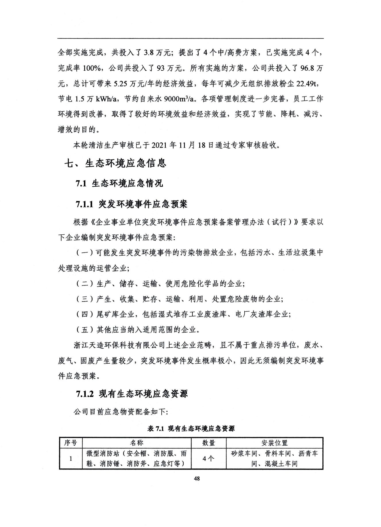 2022浙江天造環(huán)?？萍加邢薰经h(huán)境信息依法披露年度報(bào)告